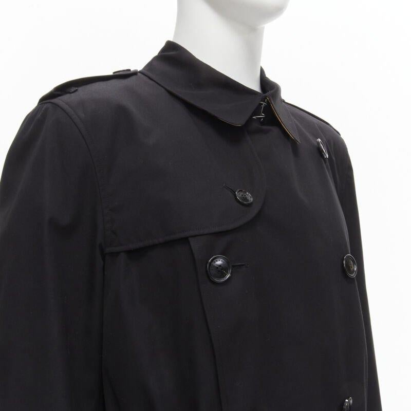 BURBERRY RICCARDO TISCI Long Chelsea Heritage black gabardine trench EU54 XL For Sale 3