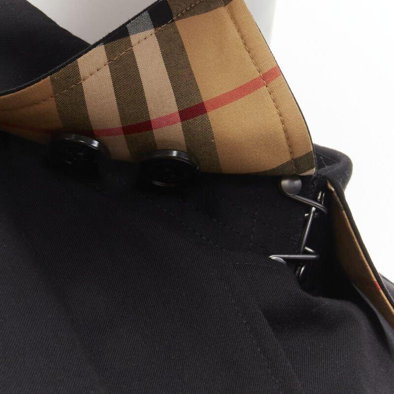 BURBERRY RICCARDO TISCI Long Chelsea Heritage black gabardine trench EU54 XL For Sale 4