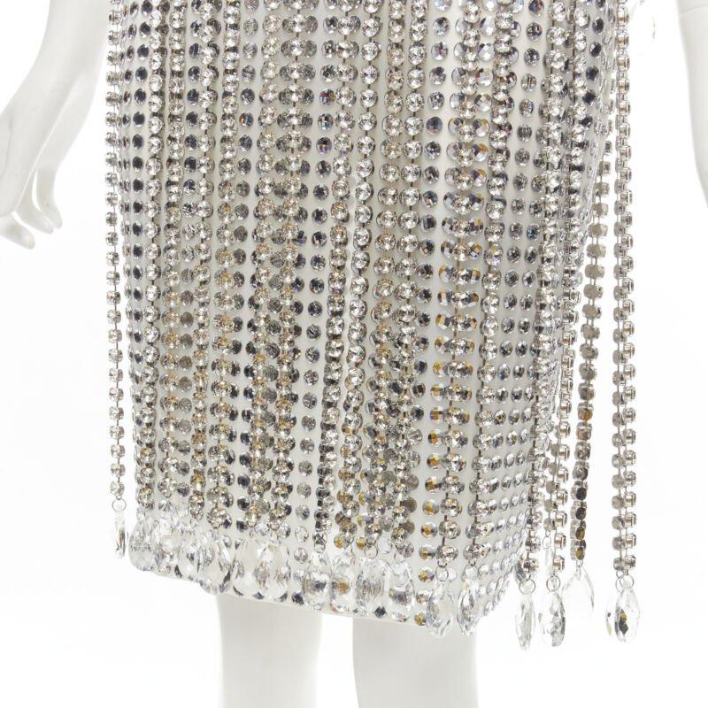 BURBERRY RICCARDO TISCI Vestido flapper de pedrería y cristal de pasarela UK6 S en venta 5