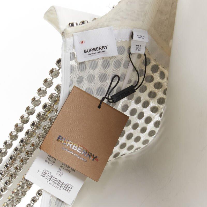 BURBERRY RICCARDO TISCI Vestido flapper de pedrería y cristal de pasarela UK6 S en venta 6