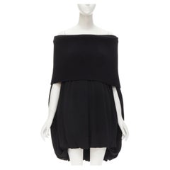 BURBERRY Riccardo Tisci Laufsteg Rippenstrick Foldover Cocoon Bubble Kleid UK6 XS