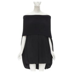 BURBERRY Riccardo Tisci Abito a bolle d'aria in maglia a costine con lavorazione foldover UK6 XS