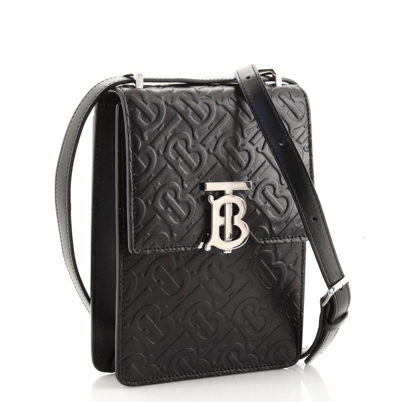 Burberry Robin Crossbody Bag Monogram Embossed Leather at 1stDibs