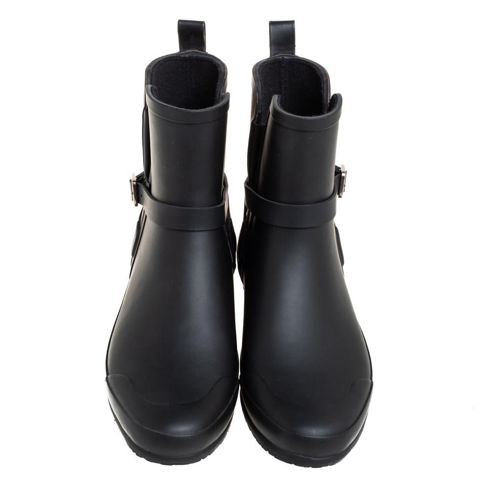 Burberry women's riddlestone wrap rain booties new arrivals