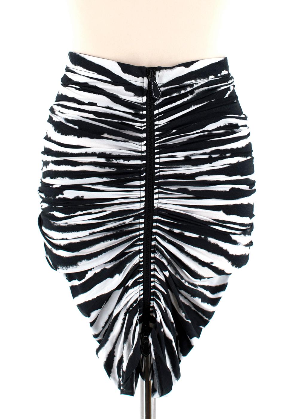 zebra print mini skirt