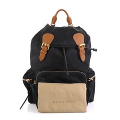 Burberry Rucksack Backpack Nylon with Leather Large