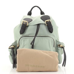 Burberry Rucksack Backpack Nylon with Leather Large