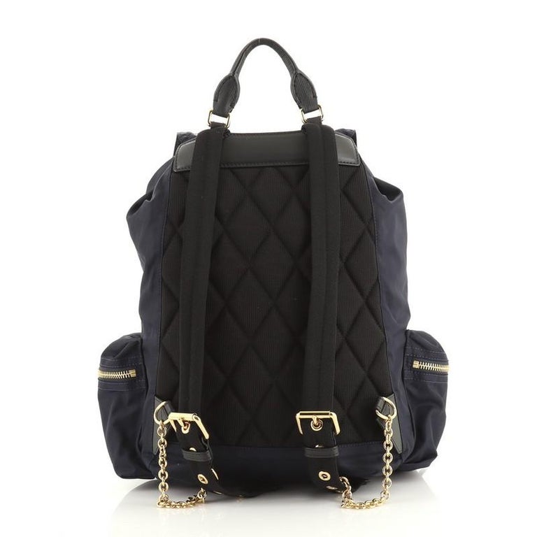 Burberry Rucksack Backpack Nylon With Leather Large At 1stdibs