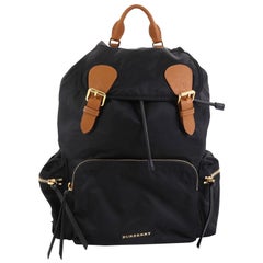 Burberry Rucksack Backpack Nylon with Leather Large