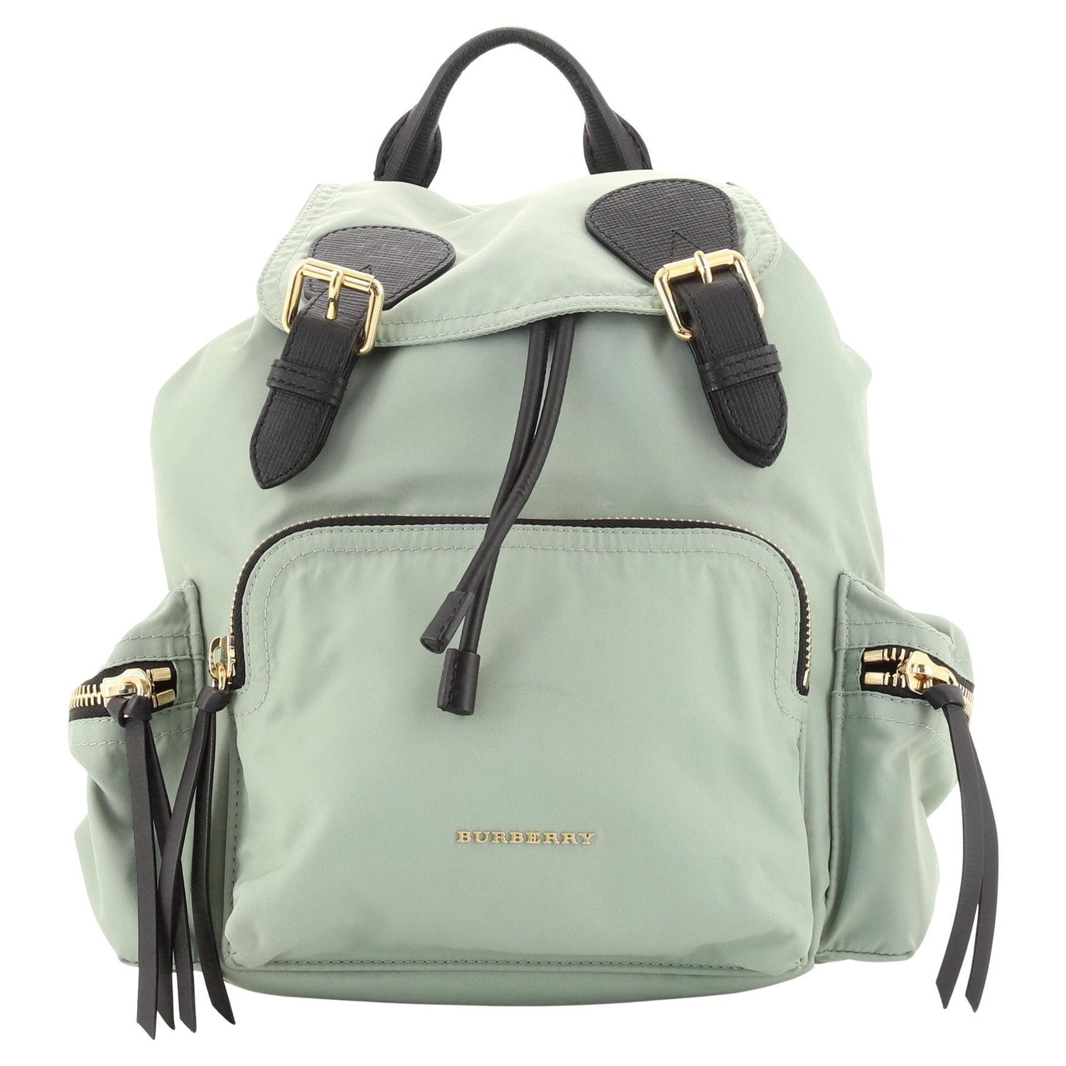 Burberry Rucksack Backpack Nylon with Leather Large For Sale at 1stDibs