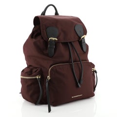 Burberry Rucksack Backpack Nylon With Leather Medium