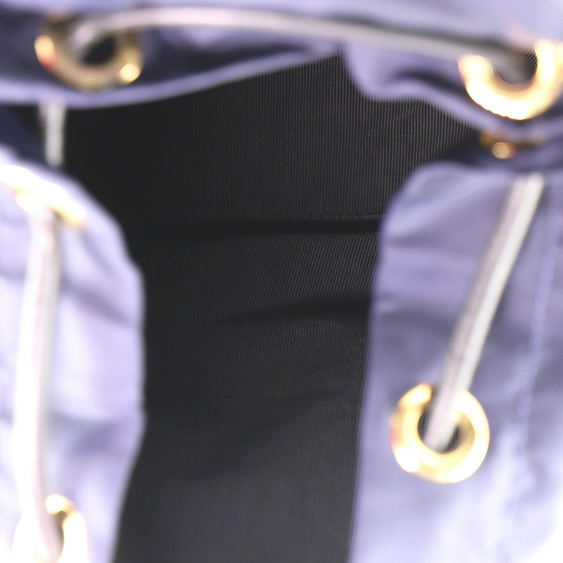 Black Burberry Rucksack Backpack Nylon with Leather Medium
