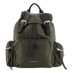 Burberry Rucksack Backpack Nylon With Leather Medium 
