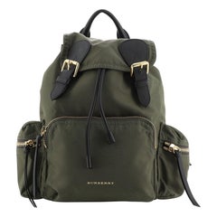 Burberry Rucksack Backpack Nylon With Leather Medium