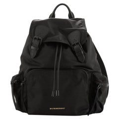 Burberry Rucksack Backpack Nylon With Leather Medium