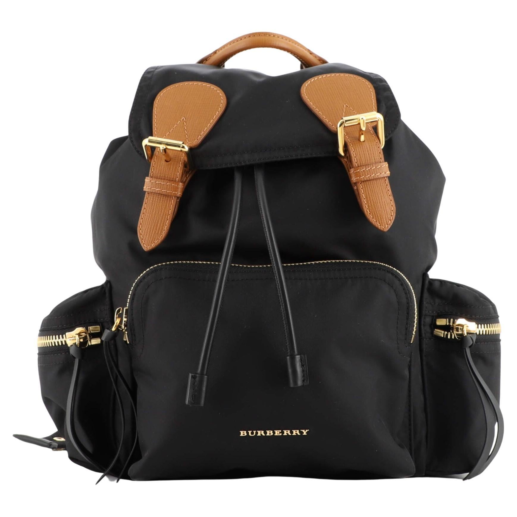 Burberry Rucksack Backpack Nylon with Leather Medium
