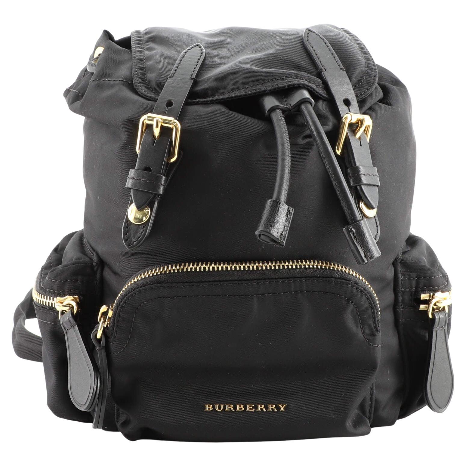 Burberry Rucksack Backpack Nylon with Leather Small For Sale at 1stDibs
