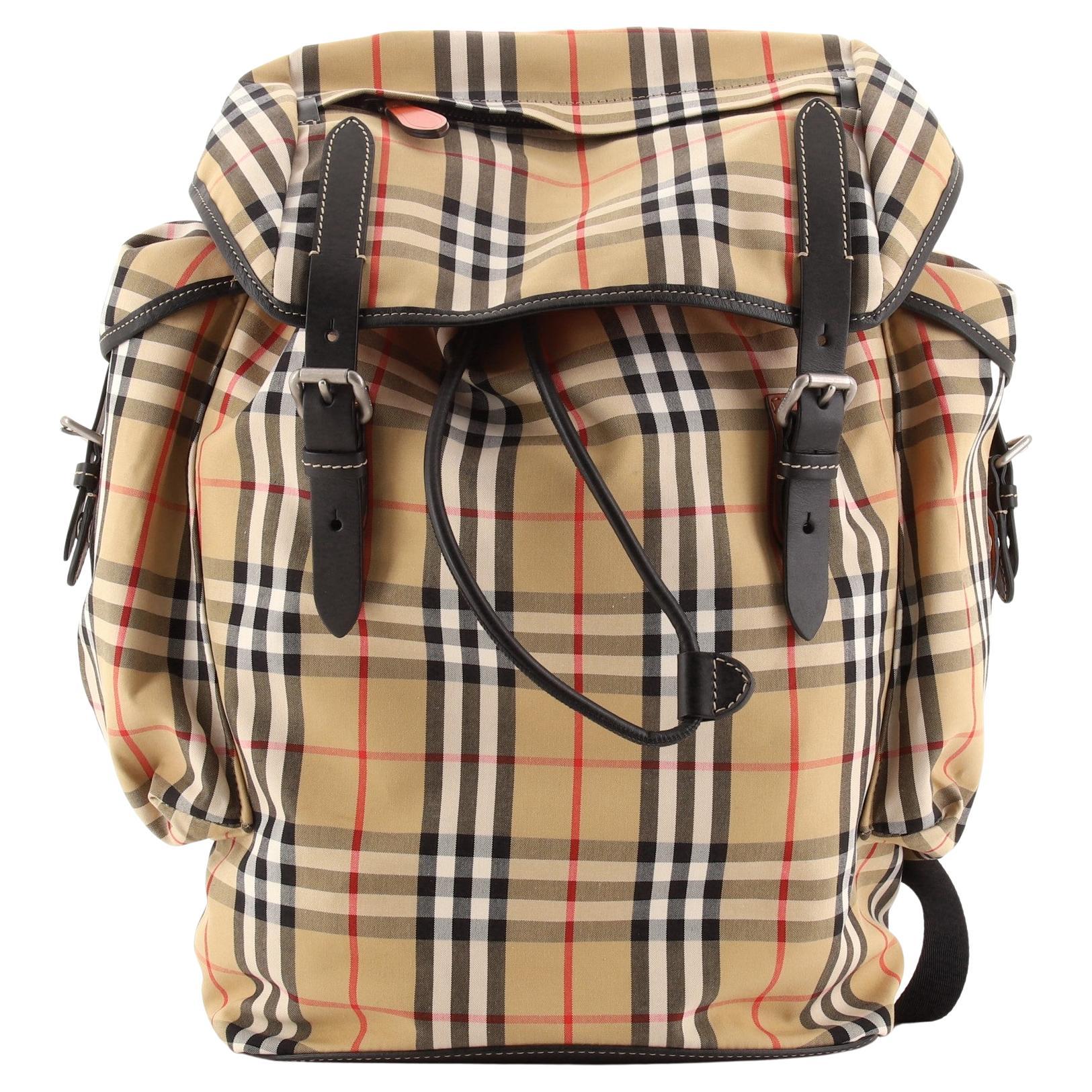 Burberry Rucksack Backpack Vintage Check Nylon Medium