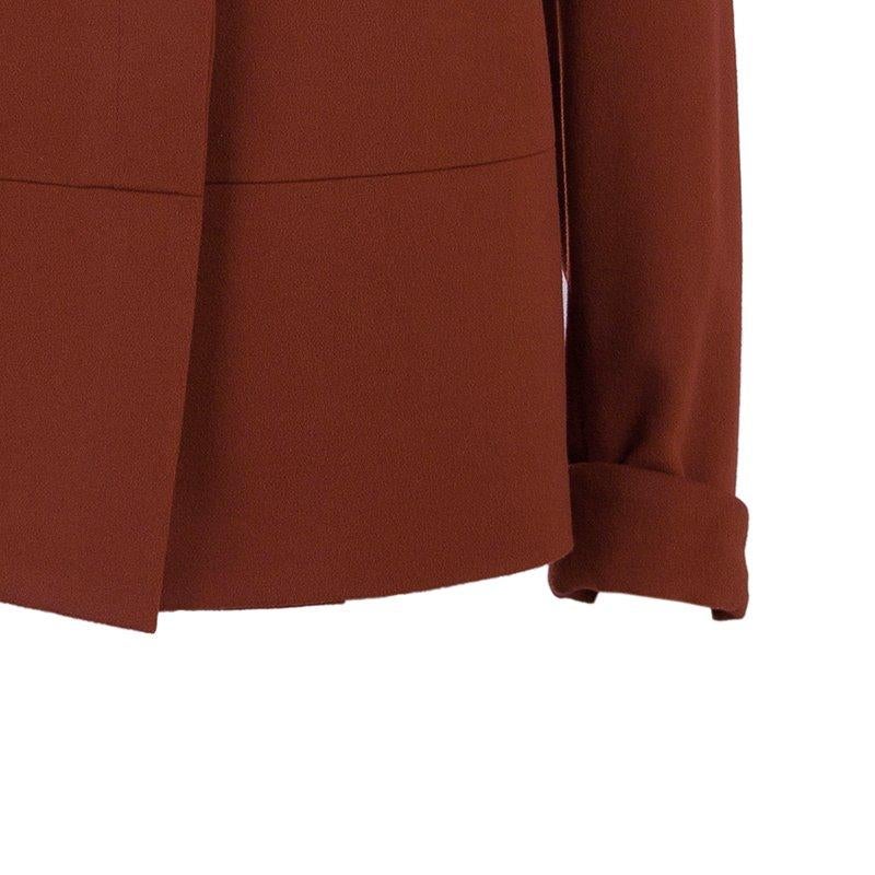 Women's Burberry Rust Red Wool Skirt Suit S