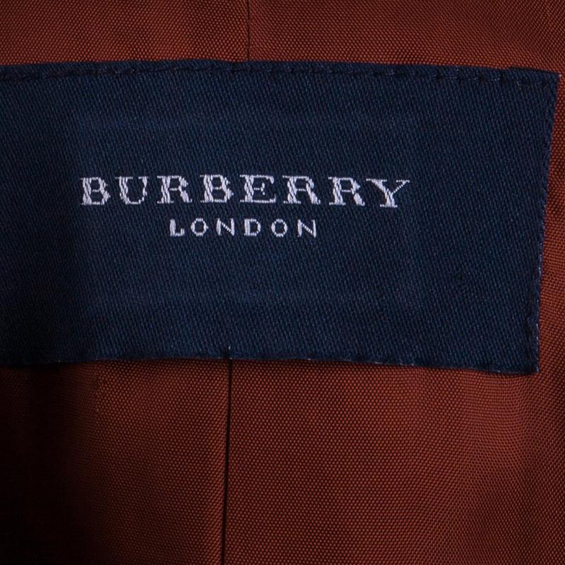 Burberry Rust Red Wool Skirt Suit S 1