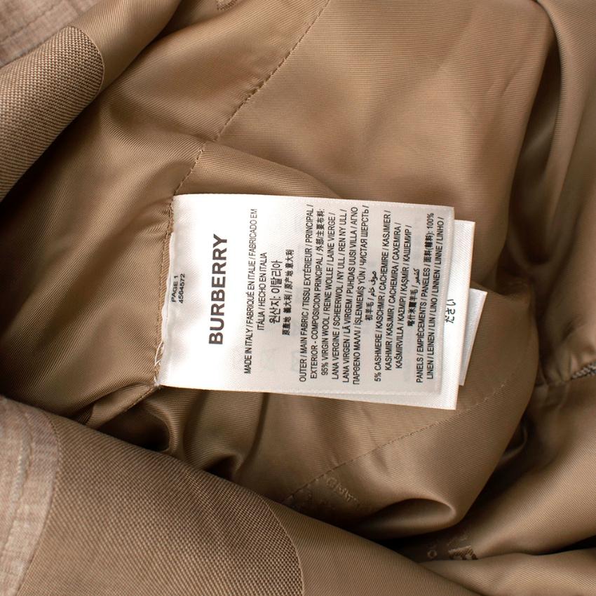 Burberry S/S 2020 Pecan Melange Wool & Cashmere Waistcoat XXS US 0  In New Condition For Sale In London, GB