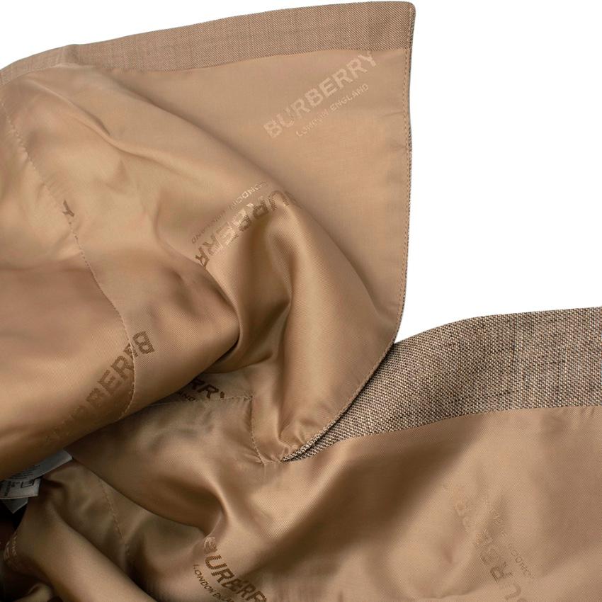 Women's Burberry S/S 2020 Pecan Melange Wool & Cashmere Waistcoat XXS US 0  For Sale