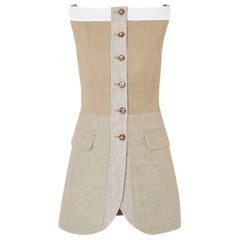 Burberry S/S 2020 Pecan Melange Wool & Cashmere Waistcoat XXS US 0 