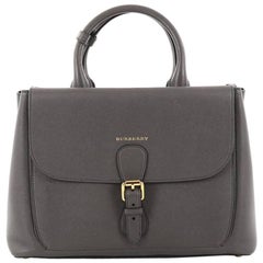 Burberry Saddle Convertible Satchel Leather Medium