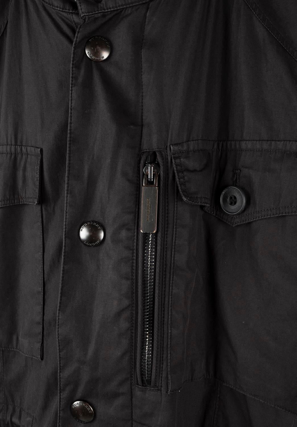 Black Burberry Safari Men Light Slim Fit Jacket Size 48/M, S928