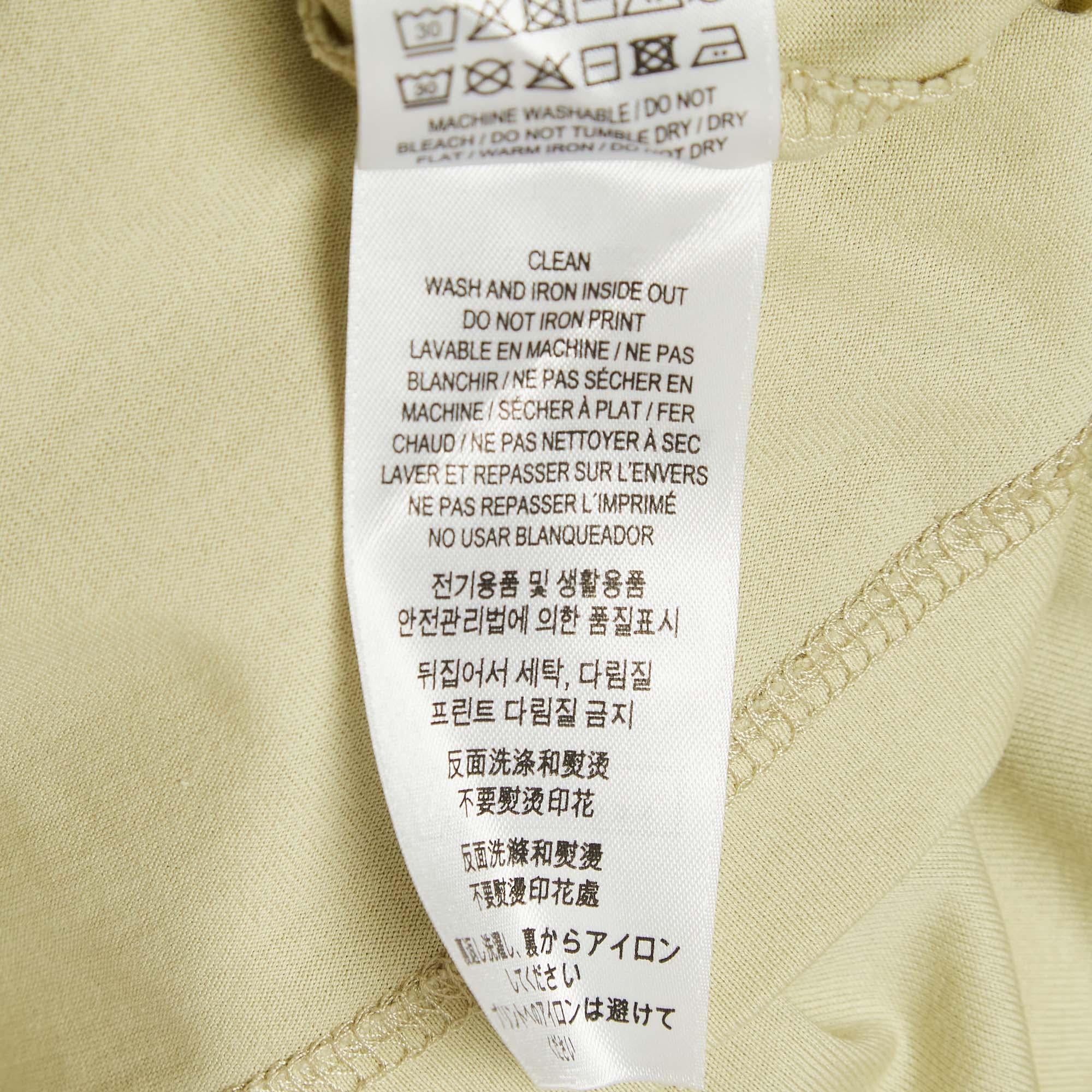 Women's Burberry Sage Green Logo Print Jersey Crew Neck T-Shirt S For Sale