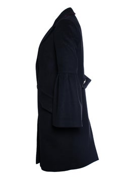 Burberry, samborne wool cashmere coat with balloon sleeves