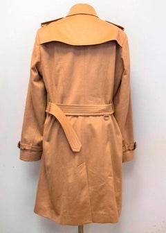Burberry 'Sandringham' Tan Cashmere Trench Coat - Size L