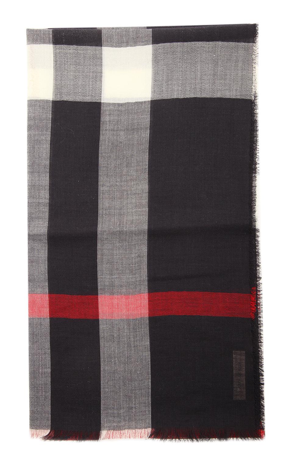 Item number 38620661
Measurements length: 180 cm, width: 50 cm 
Color navy-red-white
Material 51% wool, 49% silk
Washing Specialist dry clean
Weight in grams approx. 45
Check Lightweight Scarf