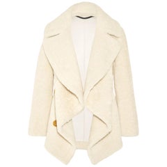 Burberry Shearling and Cable Knit Coat 