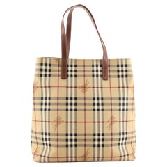 Burberry Shopper Tote Horseferry Check Coated Canvas Tall
