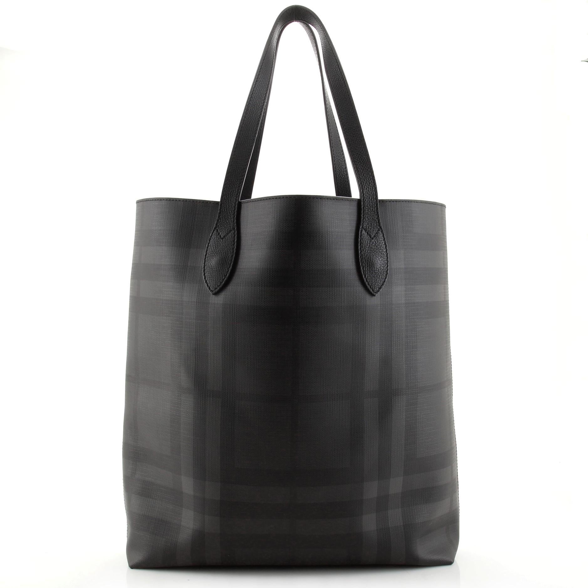 Burberry Shopper Tote London Check Coated Canvas Large at 1stDibs