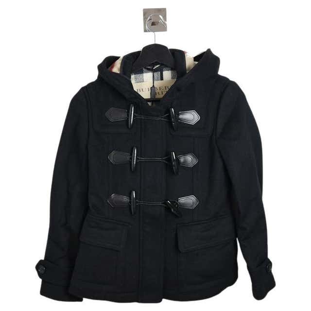 BURBERRY LONDON Navy wool and camel hair military coat at 1stDibs