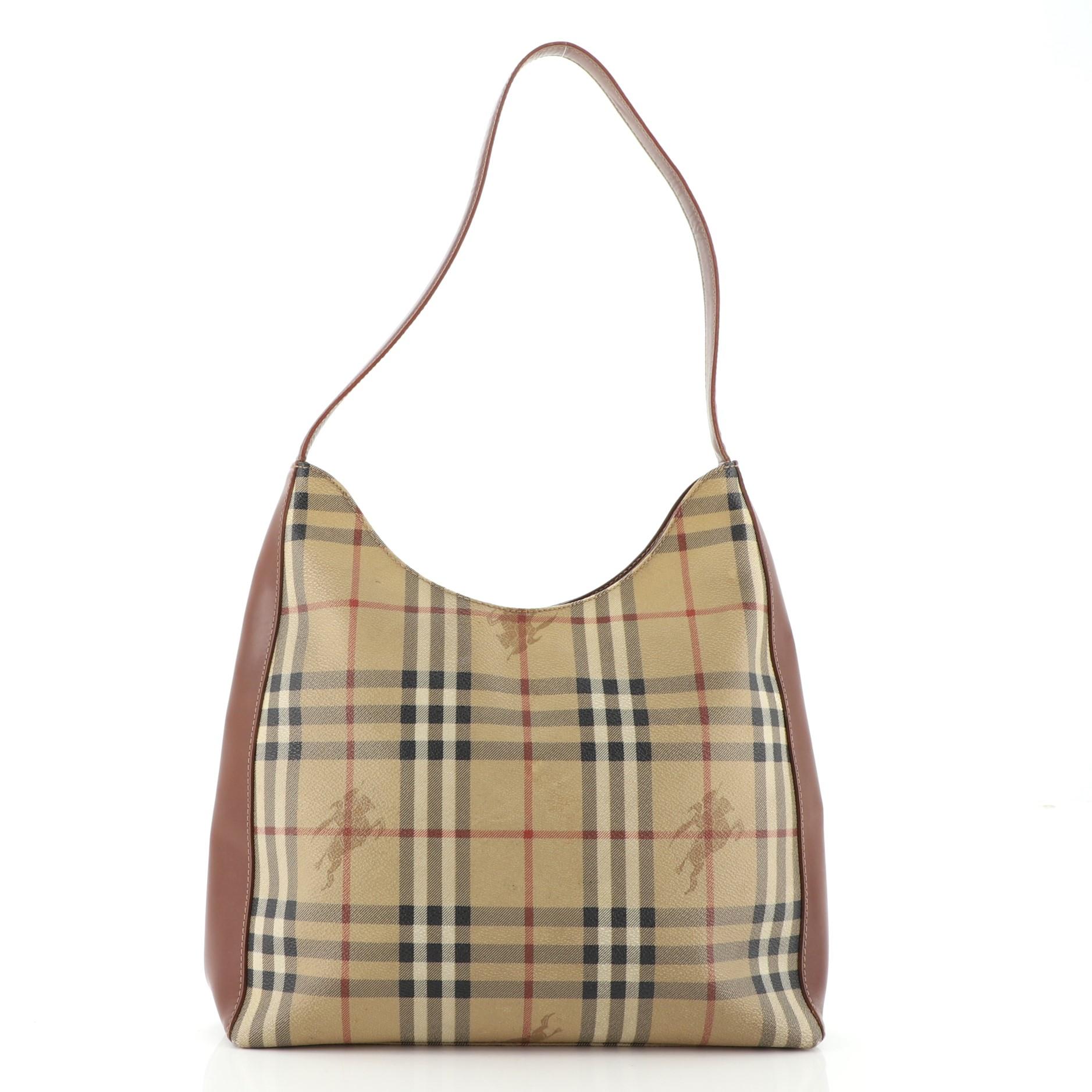 Burberry Umhängetasche Haymarket aus beschichtetem Segeltuch Medium (Braun)