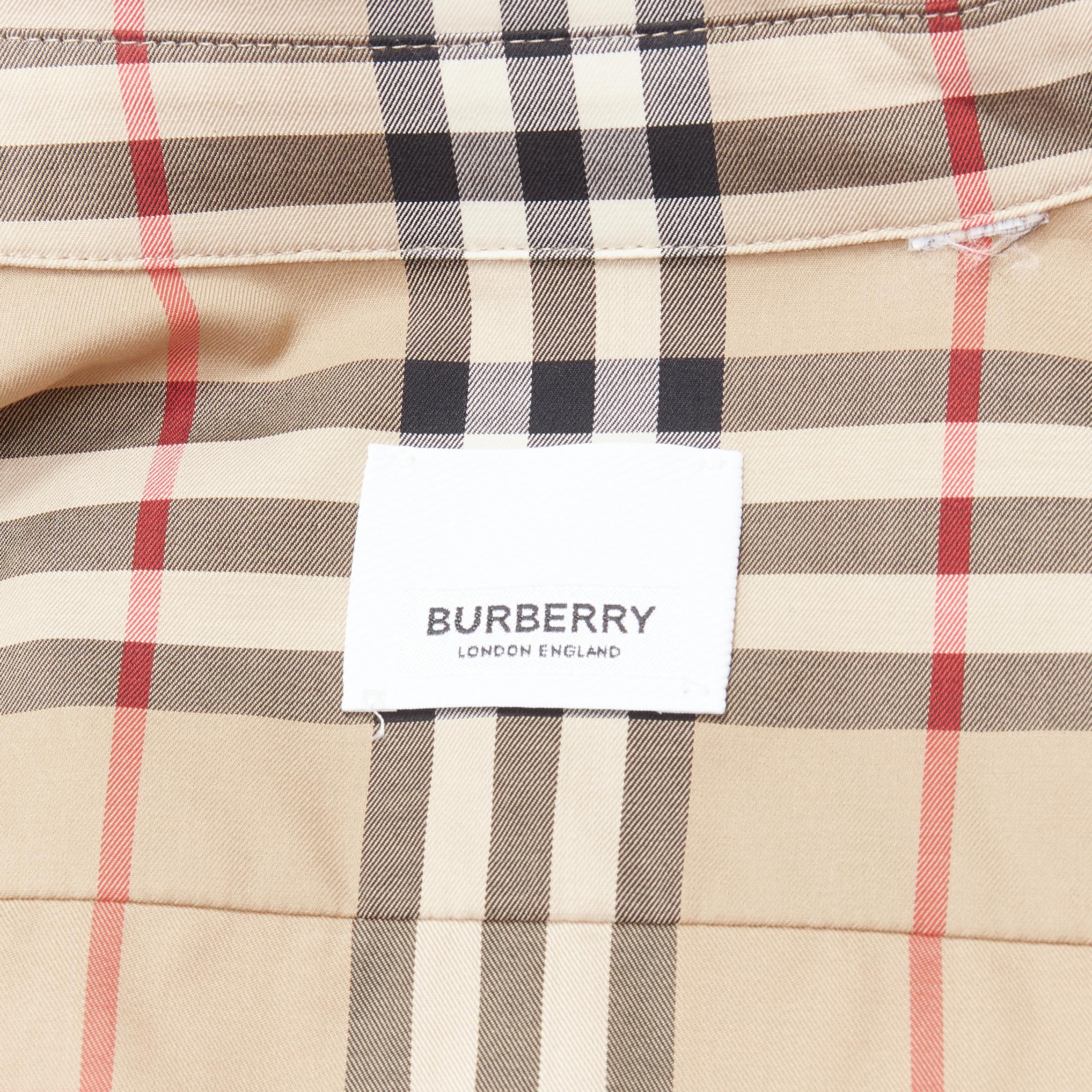 BURBERRY Signature House Check slim fit cotton long sleeve shirt XS 1