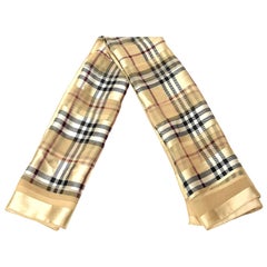 Sciarpa Burberry in raso di seta vintage
