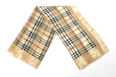 Vintage Burberry Silk Satin Scarf 1960's