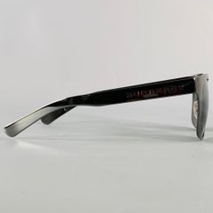 BURBERRY Gafas de sol cuadradas de metal negro plateado