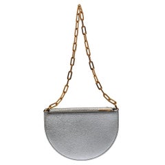 Burberry Silver Foil Leather Pecan Chain Strap Shoulder Bag