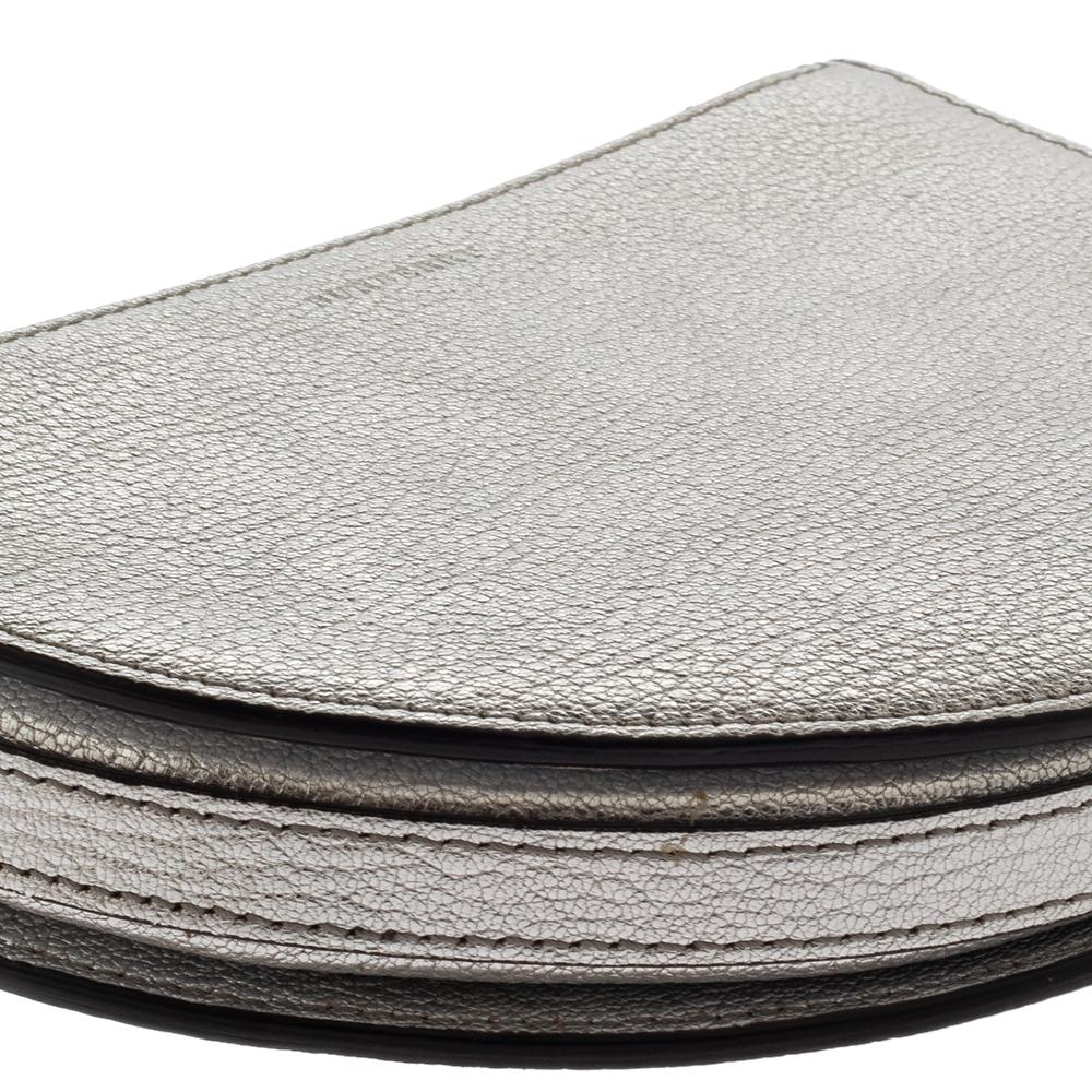 Burberry Silver Foil Leather Pecan Chain Strap Shoulder Bag 1