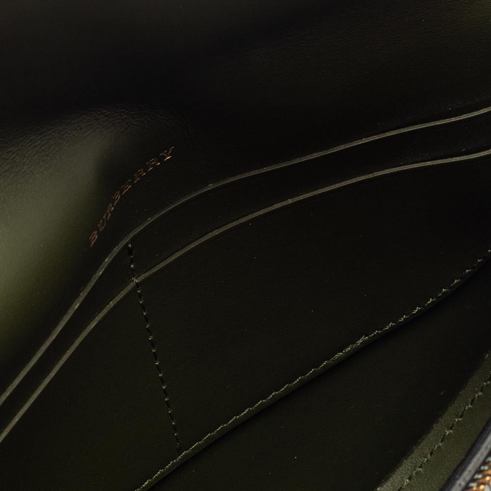 Burberry Silver Foil Leather Pecan Chain Strap Shoulder Bag 2