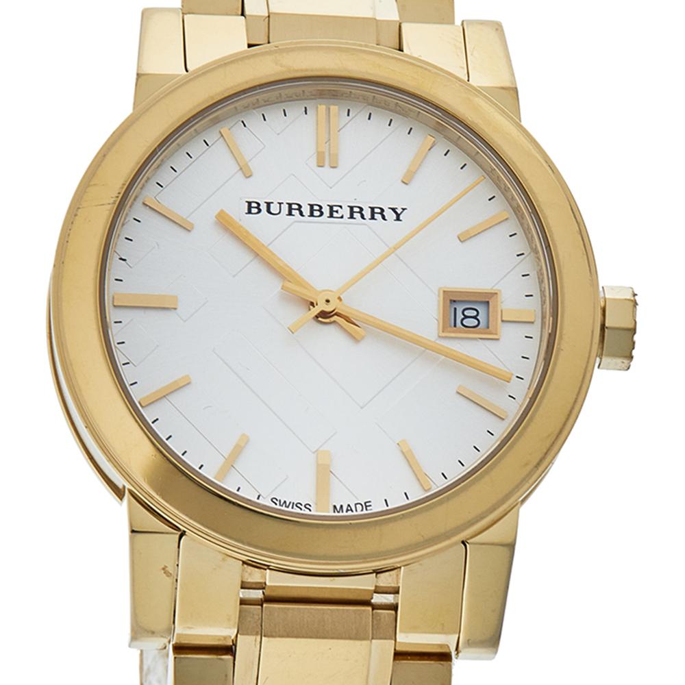 burberry gold watch
