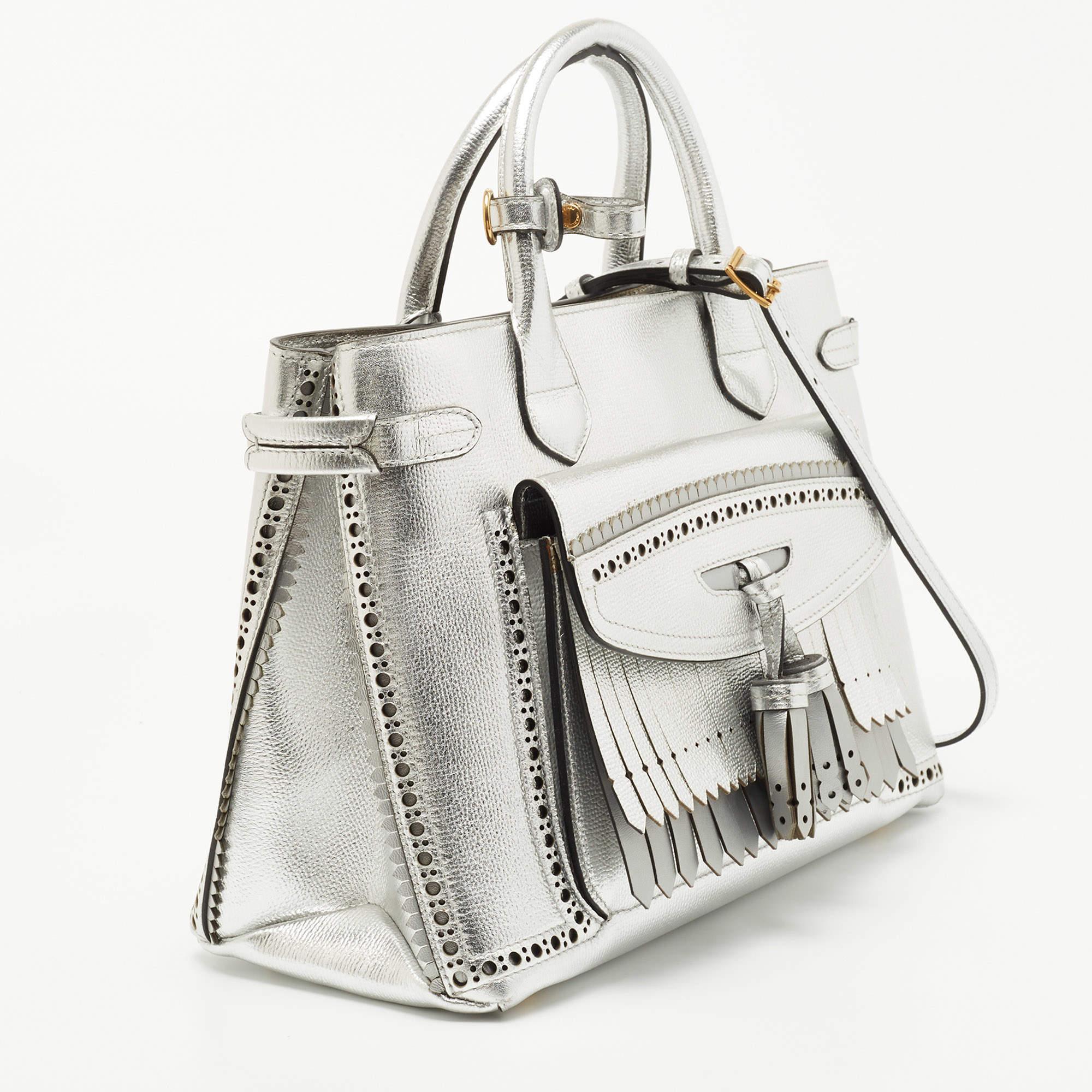 silver fringe bag