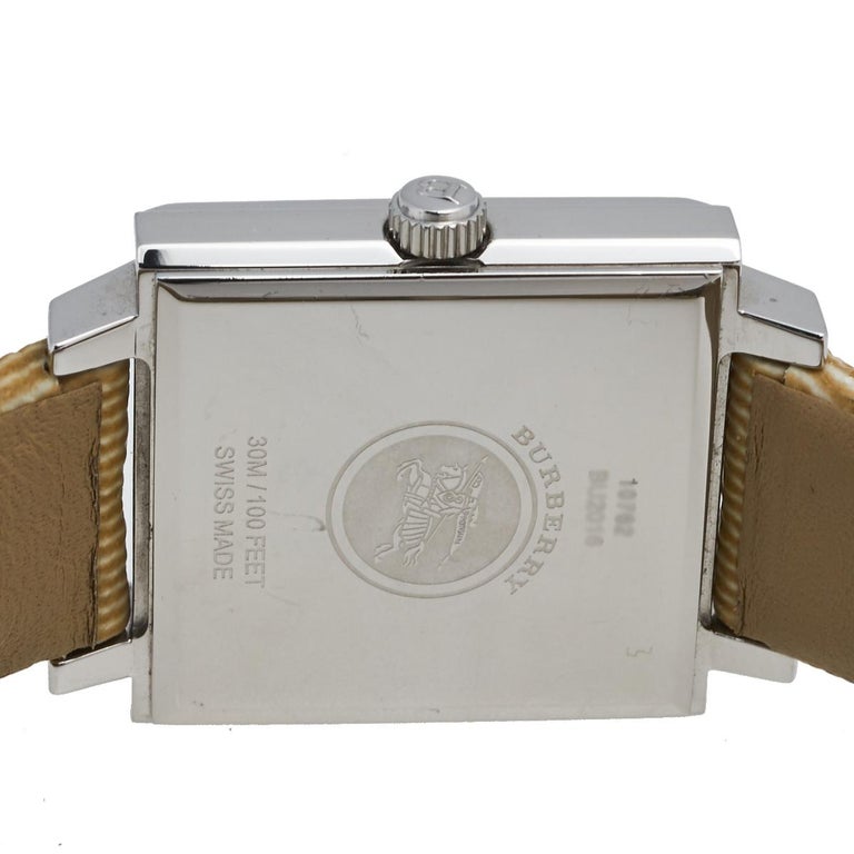 Burberry Women\'s Nova Check Square Face Watch with Classic Burberry Strap BU2016 Burberry Ladies Nova Check Square Face Watch 11223 BU2016  main image 4