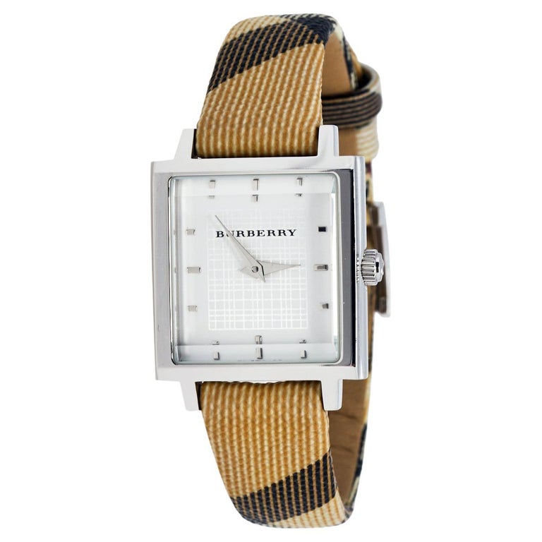 Burberry Women\'s Nova Check Square Face Watch with Classic Burberry Strap BU2016 Burberry Ladies Nova Check Square Face Watch 11223 BU2016  main image 3