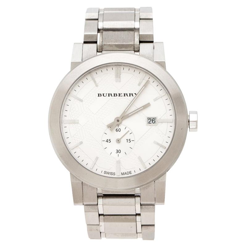 Burberry Silver Stainless Steel The City BU9900 Men's Wristwatch 42 mm